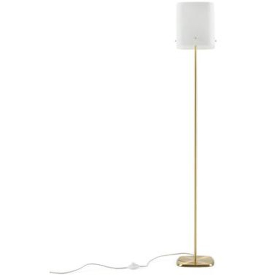 Lampadaire laiton et verre strié, Danny