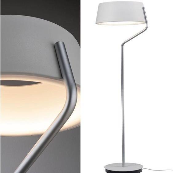 Lampadaire LED Belaja 22W blanc/chrome mat