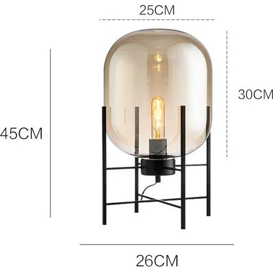 Lampadaire LED créatif, design moderne, direction dombre vers le haut et le bas, lumière chaude LED, cognac 26cm H45cm