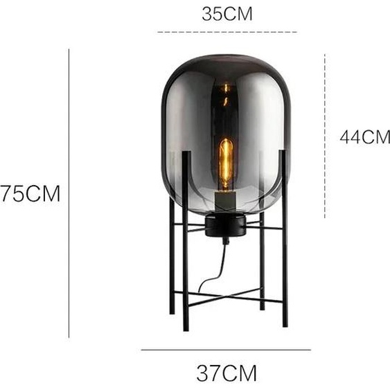Lampadaire LED créatif, design moderne, direction dombre vers le haut et le bas, lumière chaude LED, fumée 37cm H75cm