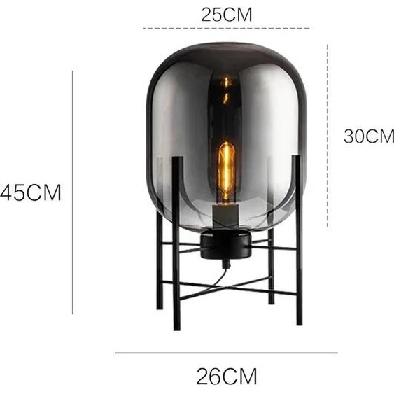 Lampadaire LED créatif, design moderne, direction dombre vers le haut et vers le bas, lumière chaude LED, fumée 26cm H45cm