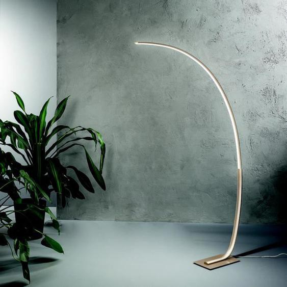 Lampadaire LED KEEP avec structure en métal peint doré