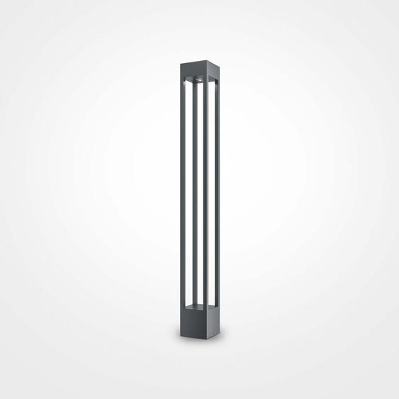 Lampadaire LED, lampe dextérieur, graphite, métal, IP65, H 100 cm