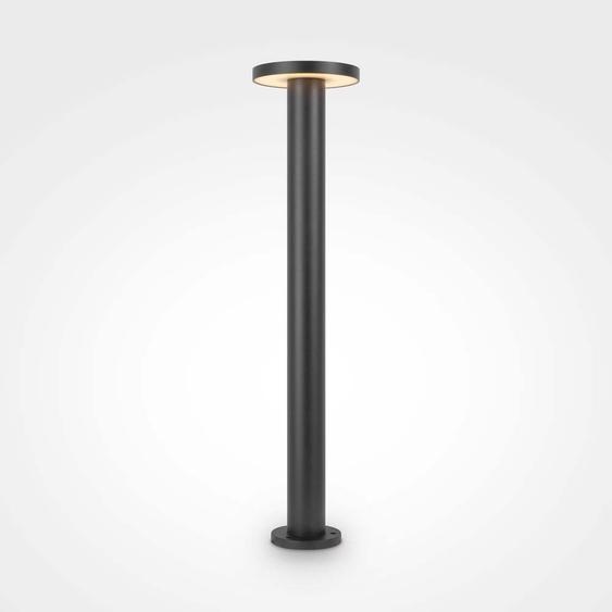 Lampadaire LED, lampe dextérieur, métal, graphite, IP65, H 80 cm