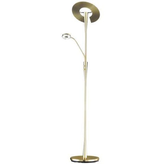 Lampadaire LED TRIO - Québec - Laiton - Liseuse Orientable - Variateur - Lumière Froide/Chaude