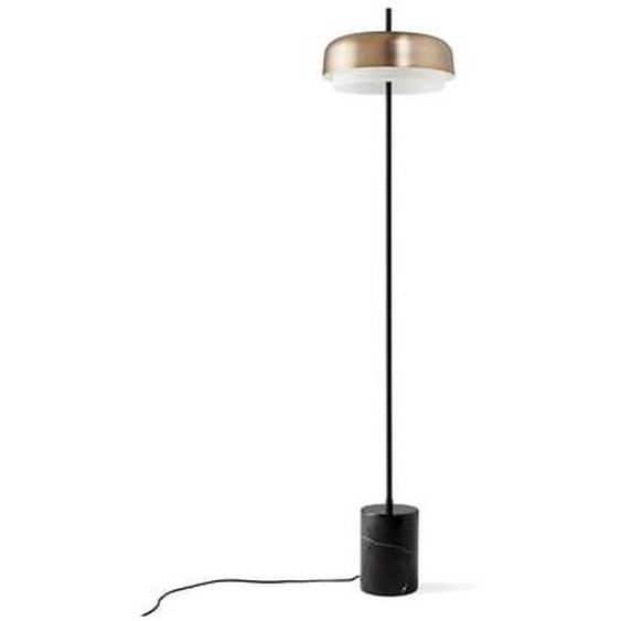 Lampadaire métal fer et marbre, Clepsos
