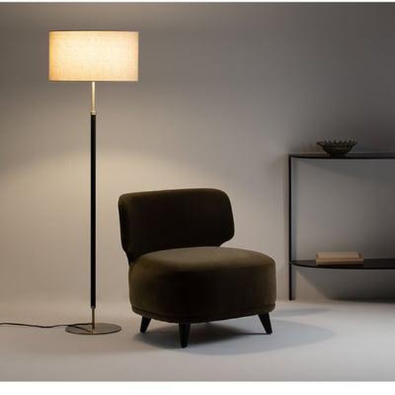 Lampadaire métal fer, laiton et lin, Jihana