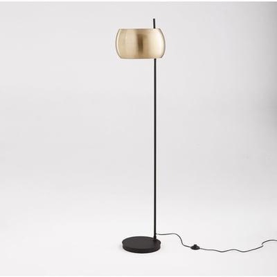 Lampadaire métal fer noir et laiton, Elori