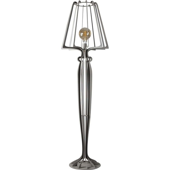 Lampadaire Minerva Ø38x166 cm en fer de style réticulé avec interrupteur au pied Connexion E27 Fabriqué en Italie Boue