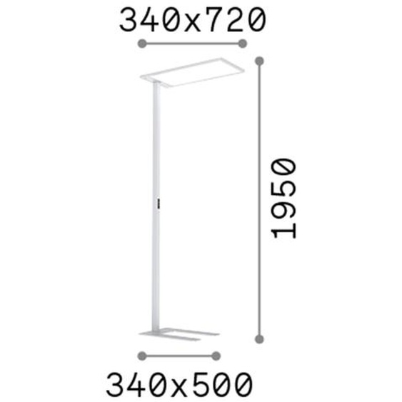 Lampadaire Modern Comfort Metal Black Led 76W K Warm Light 3000K