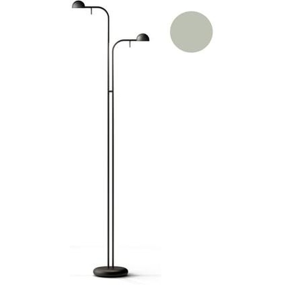 Lampadaire PIN - vert mat - deux feux droits