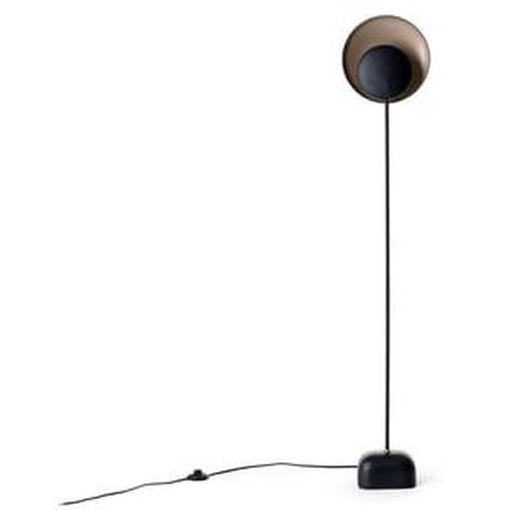Lampadaire, réflecteurs noir et moka, Naton