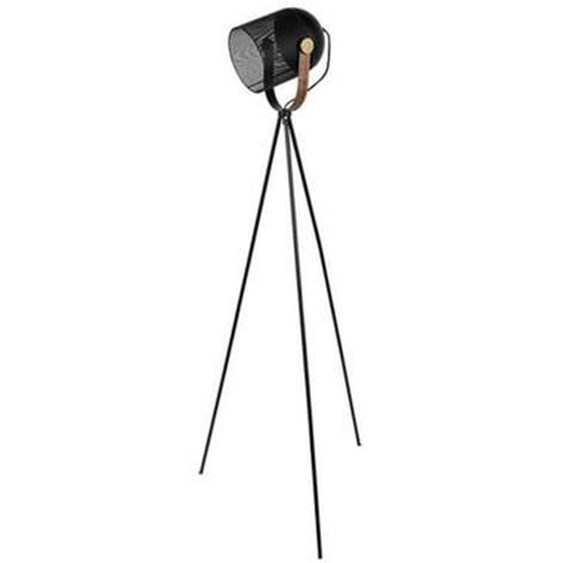 Lampadaire - OSTARIA - Spot Trépied - Métal Noir - 56 x 52 x 138 cm - E27 LED