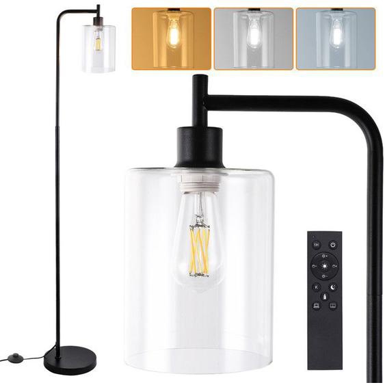Lampadaire sur Pied Salon L-166CM,2700K-6500K-Noir-Lampadaire Salon, Lampadaire Industriel Moderne