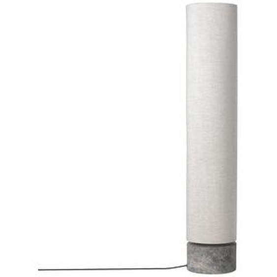 Lampadaire The Unbound LED tissu beige / H 120 cm - marbre / Pivotant - Gubi