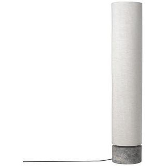 Lampadaire The Unbound LED tissu beige / H 120 cm - marbre / Pivotant - Gubi