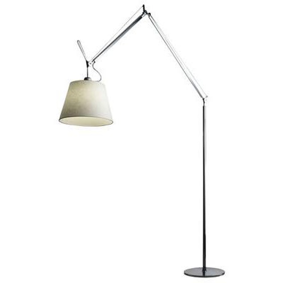 Lampadaire Tolomeo Mega métal papier beige / Ø 36 cm - H 148 à 327 cm - Artemide