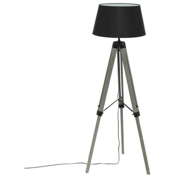 Lampadaire trépied - E27 - 40 W - H. 145 cm - Noir