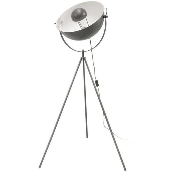 Lampadaire Trépied Projecteur en Gris Blanc Or - Silumen - 145cm - E27 LED Fonctions Trépied