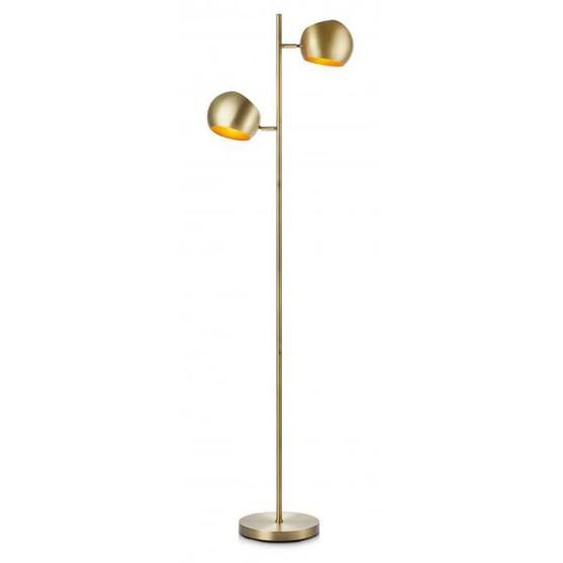 Lampadaire vintage EDGAR - MARQUE - Jaune - Métal - 2 ampoules