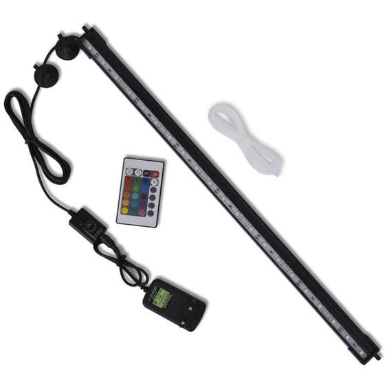 vidaXL Lampe à bulles LED pour aquarium RGB 56,5 cm