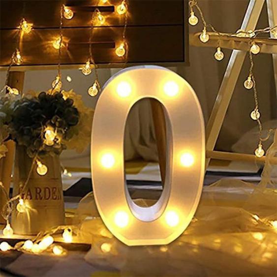 Lampe à chiffres LED, chiffres lumineux de 0 à 9, décoration LED pour anniversaires, mariages, vacances, home bar