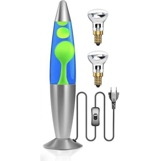 Lampe à Lave Fusée - Lampe Magma - Lampe Décorative à Poser - 2 Ampoules R39 incluses