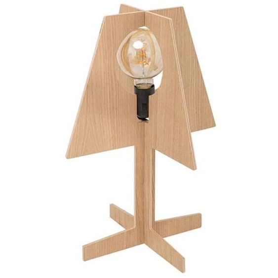 Lampe à poser en bois E27 40W Chêne Zuma Line