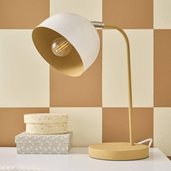 Lampe à poser en métal bicolore vert sauge