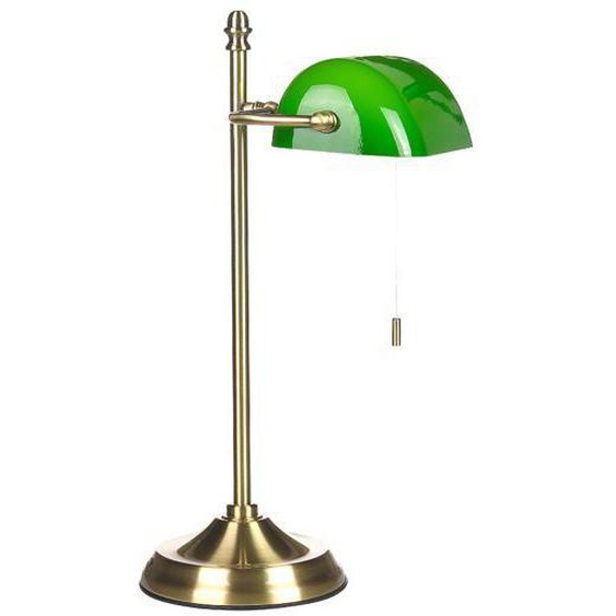 Lampe à poser en métal vert et doré MARAVAL