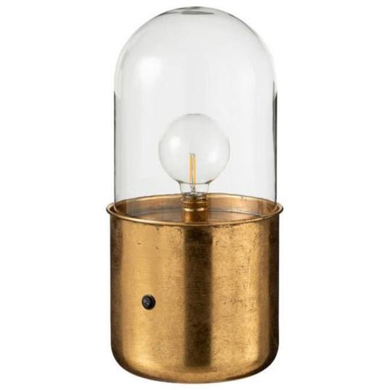 Lampe à Poser - PARIS PRIX - Modèle Bulb - Verre & Zinc - Vintage - 41 cm