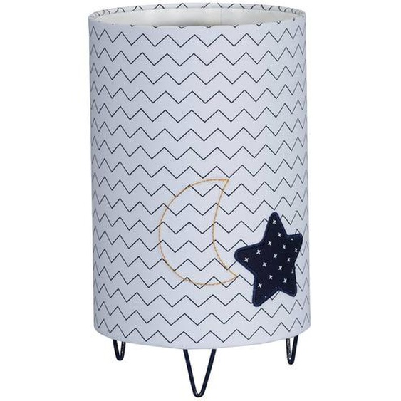 Lampe À Poser Pieds Métal En Coton Blanc