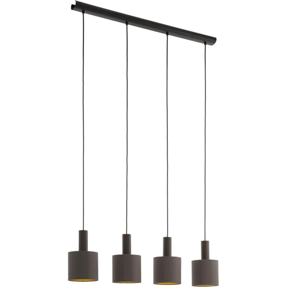 Lampe à suspendre Concessa 1 4-flux brun foncé, doré Eglo 97685