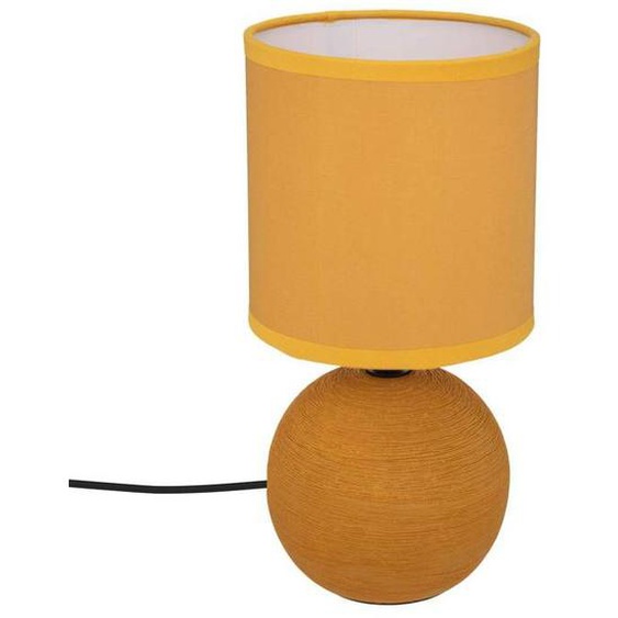 Lampe boule Timeo - jaune ocre - H25 cm - Ocre - Atmosphera createur dinterieur