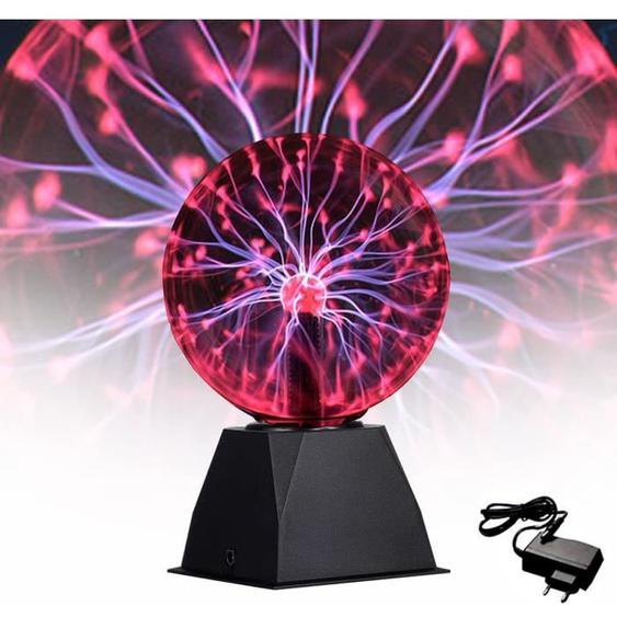 Lampe de Boule de Plasma Magique - GOECO - 5 Pouces - Rouge - Fonction de Désinfection - Son Contrôlé