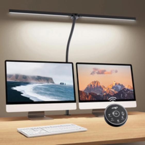 Lampe de bureau à LED ALBATROSS, pied de serrage, noir
