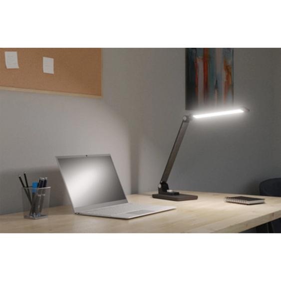 Lampe de bureau à LED Breeze, socle, argent brossé