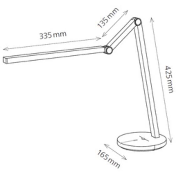 Lampe de bureau à LED Cascade, pied, blanc