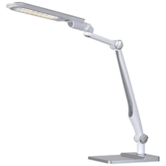 Lampe de bureau à LED Multiflex, pince & socle, argent