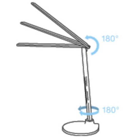 Lampe de bureau à LED Strato, avec socle, blanc