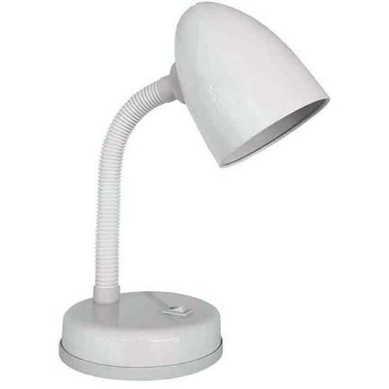 Lampe de bureau - EDM - Amsterdam - Métal Blanc - E27 - 60 W - Flexo 13x34 cm