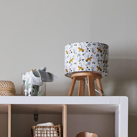 Lampe de chevet bois HANOÏ blanc