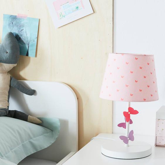 Lampe de chevet Papillons rose
