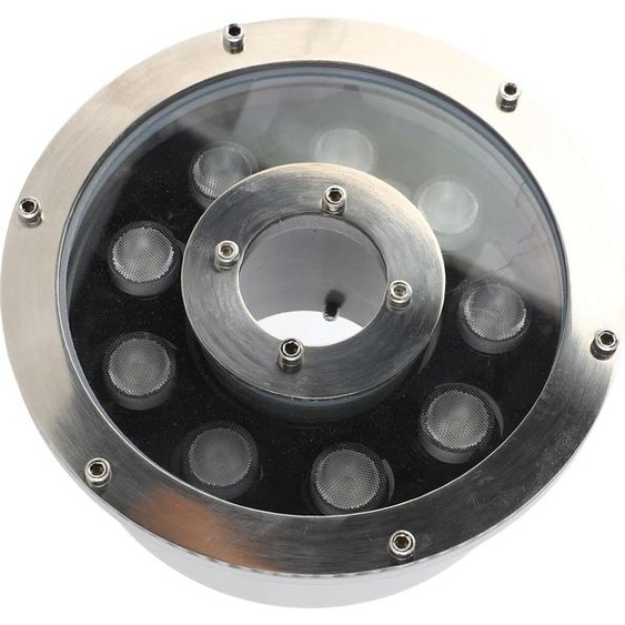 Lampe de fontaine LED en acier inoxydable Haute luminosité Submersible Spot de paysage sous-marin Blanc chaud 9W