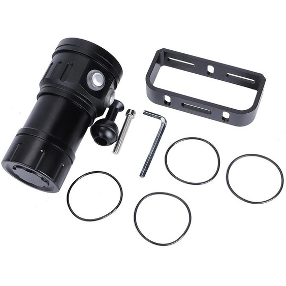 Lampe de plongée - 18000 Lumens - Utilisation professionnelle - Étanche - Lampe sous-marine - 80 mètres de profondeur