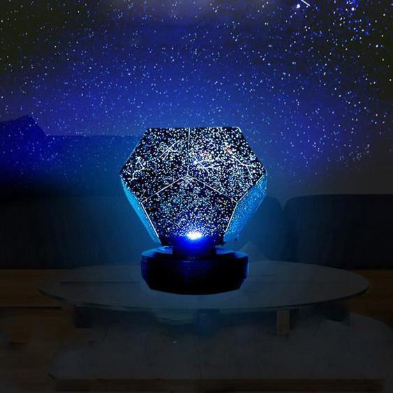 Lampe de projection de ciel étoilé Rêve romantique Projecteur rotatif Lumière de nuit + Musique Bluetooth