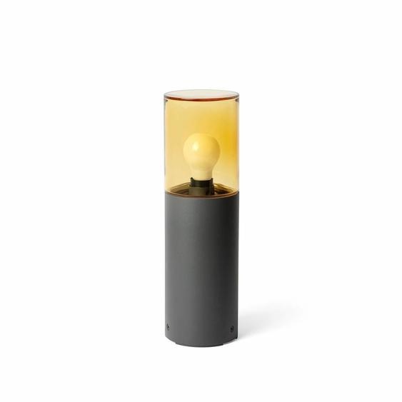 Lampe de socle gris foncé avec verre brun H400 KILA 71748