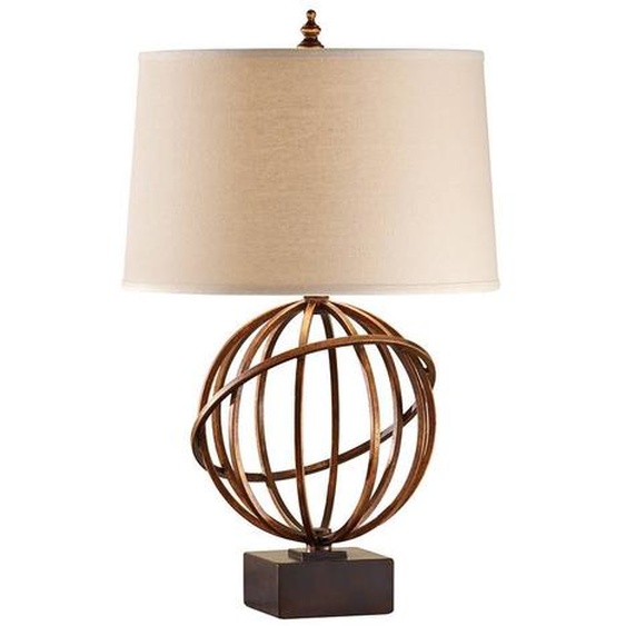 Lampe de table, acier, or, H 58 cm
