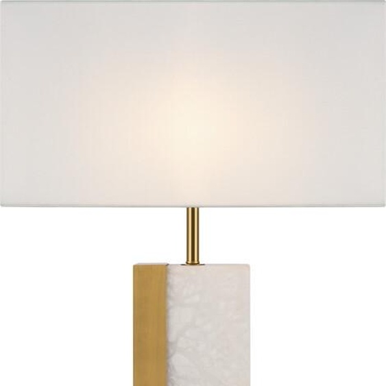 Lampe de table avec abat-jour BIANCO en laiton et or, 1xE27x60W, tissu, dimensions : 67,5 x 22 x 45 cm, IP20, Maytoni
