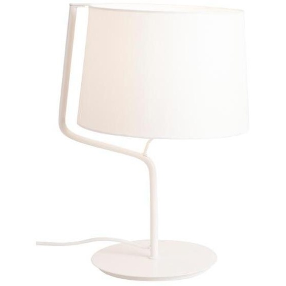 Lampe de table avec abat-jour CHICAGO, blanche, 1xE27x20W, tissu, dimensions : 46x32x30 cm, IP20, Maxlight